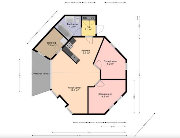 Floorplan - Eendenparkweg, 3852 LG Ermelo